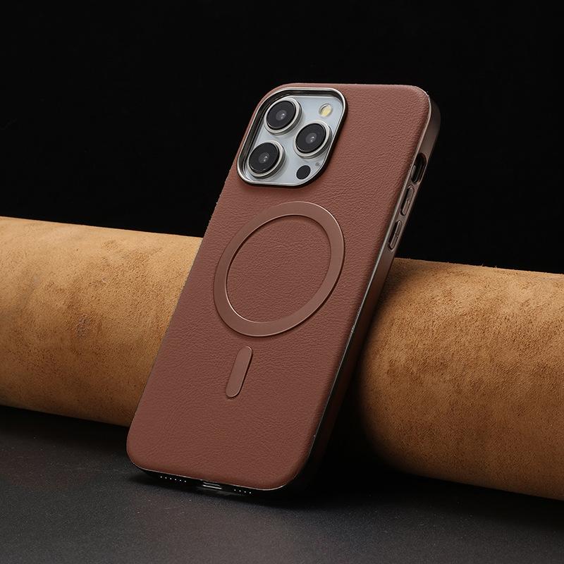 Applicable to Samsung A56A06A36 mobile phone case A26A25Magsafe magnetic case charging magnetism can be wirelessly charged leather