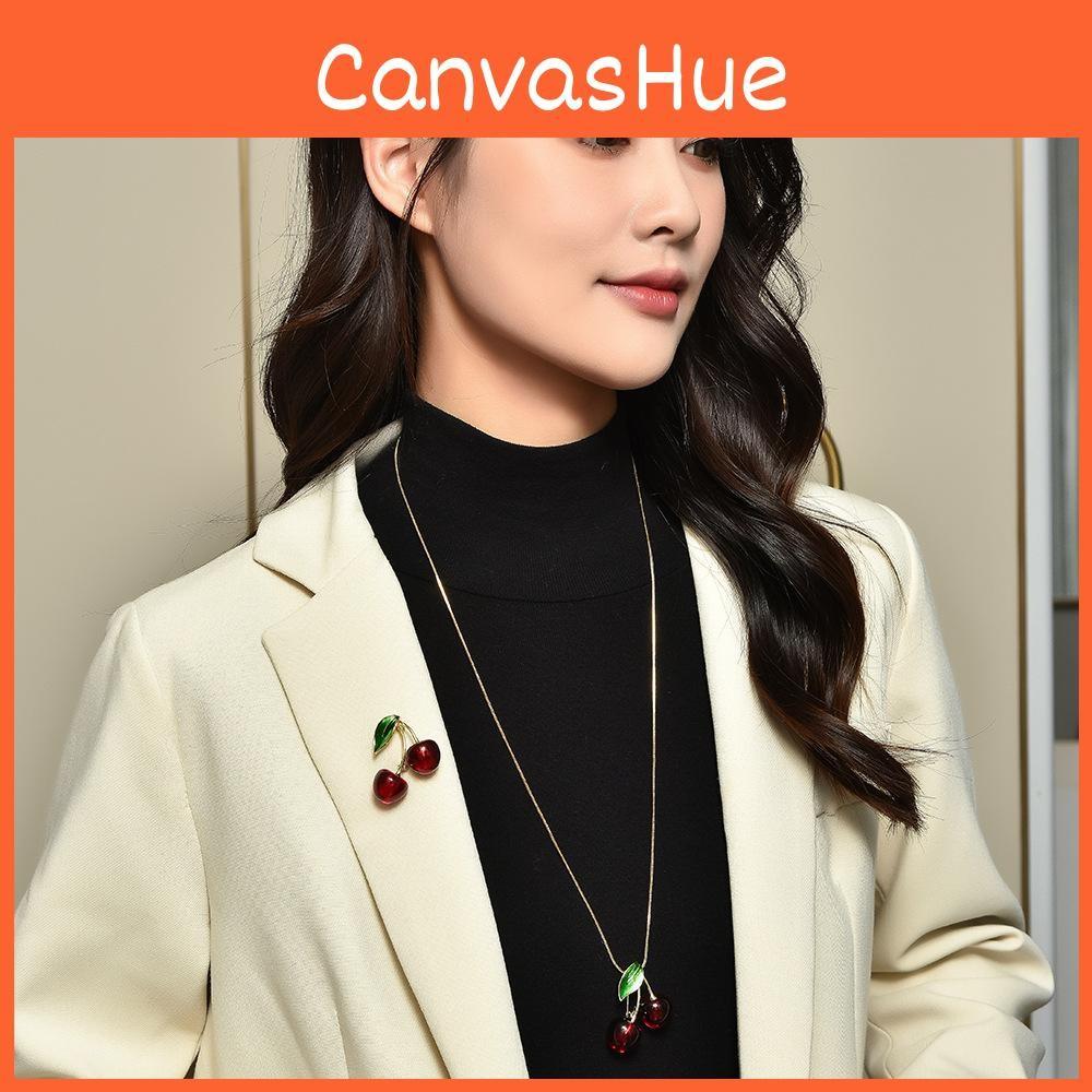 Fashion Pendant Cherry Sweater Necklace Women Decoration Unique Design Features