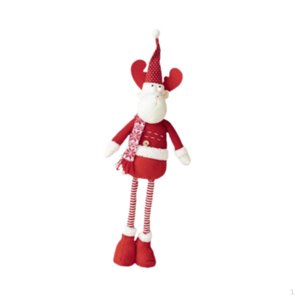 Christmas Decoration Doll Ornament Retractable Legs Cute Xmas Decor Sculpture for Office