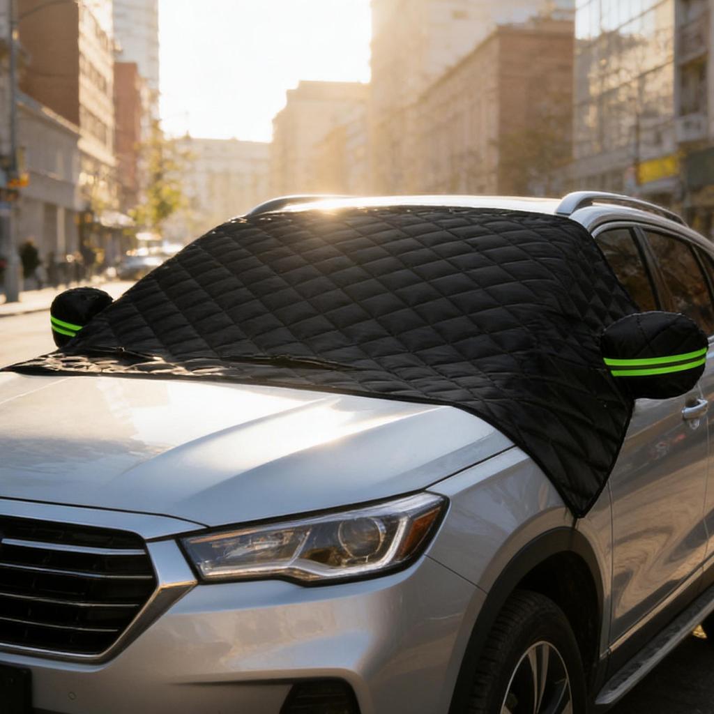 Car Windshield Snow Cover Thicked Windproof Waterproof Protection Windshield Ice Protector Cover for Sedans Outdoor Winter