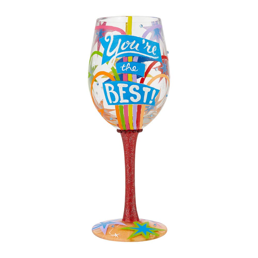 

enesco Lolita Wine Glass YOU RE THE BEST 6008461