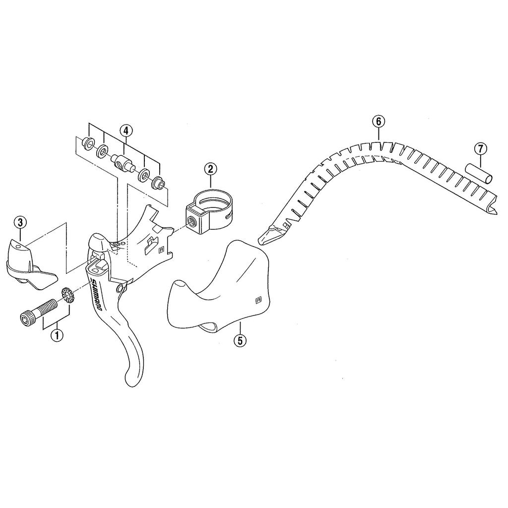 SHIMANO Repair Parts Bracket Cover Y86C98100 (Pair/Black) BL-R400