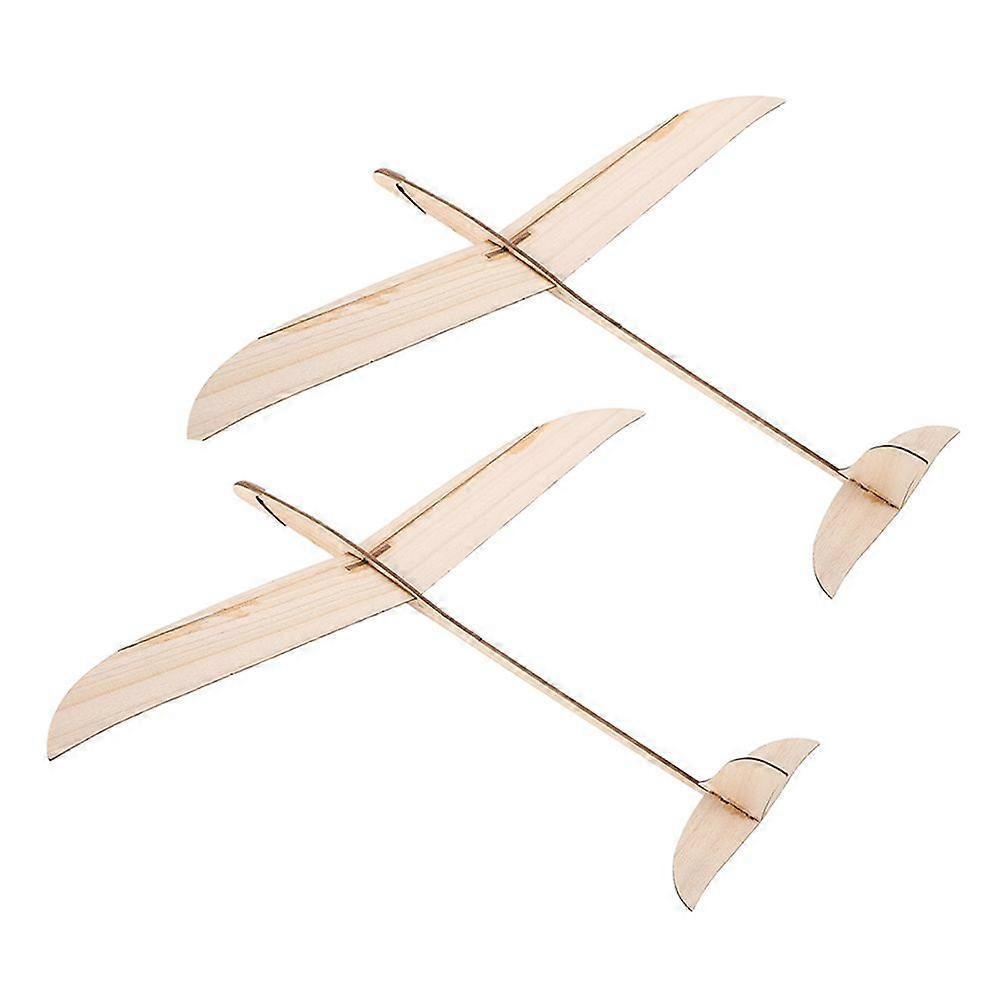 2pcs Wooden Glider Airplane Toy: Hand-Throw Model - Blank Unfinished Wood Glider For Painting & Assembly - Fun Outdoor Toy For Boys Ages 4 & Up