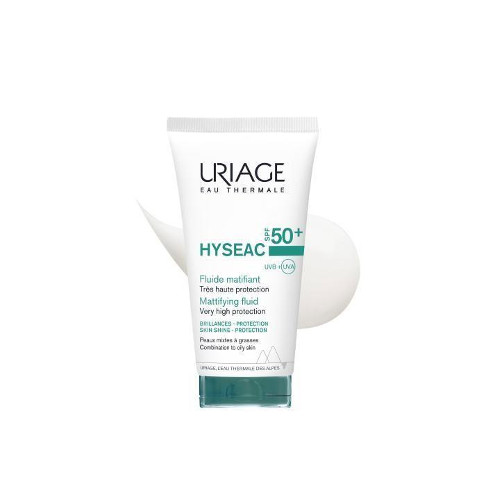 Fluide Solaire - URIAGE - Hyséac - SPF50+ - 50 Ml - Non Comédogène