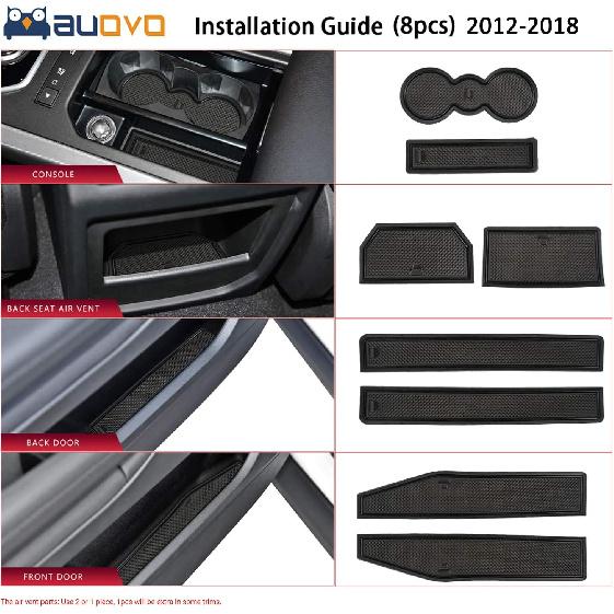 Auovo 8Pcs Anti-Dust Mats For Range Rover Evoque Accessories 2012-2018  Fit Center Console,Car Cup Holder Erts,Door Liners Interior For Land Rover