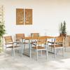 VidaXL Ensemble de salle à manger de jardin 7 pièces en bois d'acacia et métal 3284344