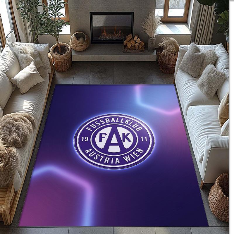 Austria Wien FC Soccer Football Pattern Soft Area Rug Non Slip Indoor Floor Carpet Sports Decor Mat for Bedroom