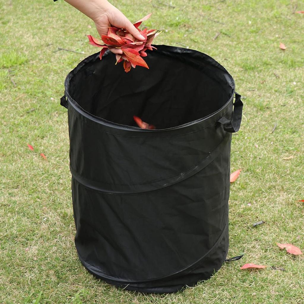 10 Gallon Camping Trash Can, Collapsible, Pop Up Trash Can for Camping, Travel, Outdoor,Home,Black Color