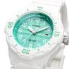 Casio LRW-200H-3CV Analog Watch for Women and Kids, Gloss White with Green Check Pattern, Overseas Model [Parallel Import]