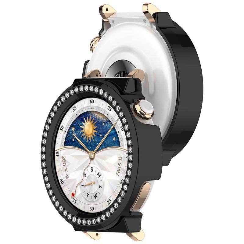Bling PC Pusta Obudowa Dla Huawei Watch GT5 GT4 41mm Osłona Ochronna Zderzak Smart Pasek Diamentowy Zderzak Ochronny Dla Huawei GT5