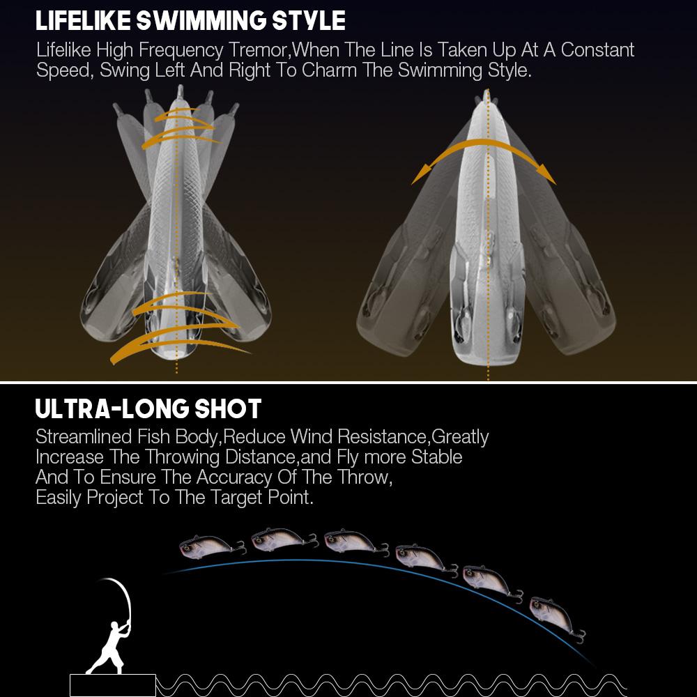 55mm 13g Rattling And VIB For Winter Crankbaits Fishing Lure Sinking Wobblers For Pike And Perch Winter Fishing Tackle