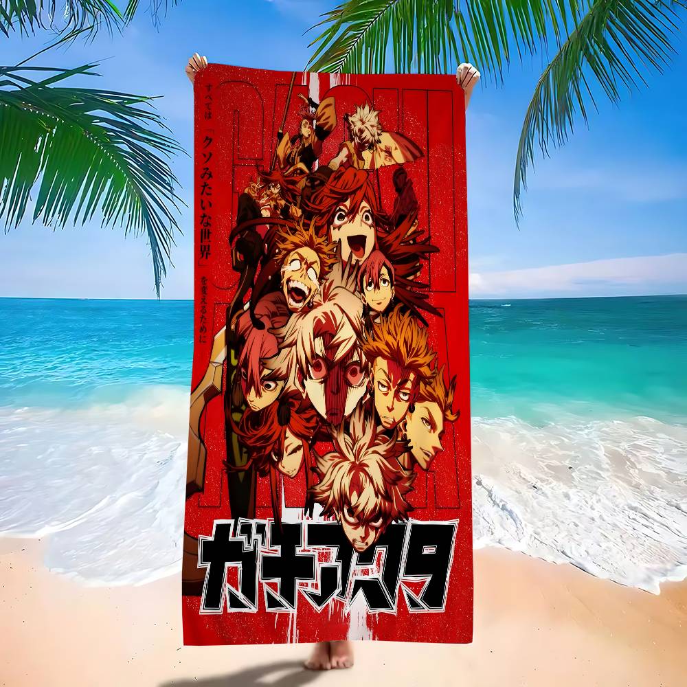 Hot Cool Anime G-Gachiakuta Beach Towel Colorful Bath Towels for Girl Microfiber Quick Dry Custom Sand Free Yoga Spa Gym Pool