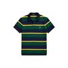 Polo SS22 Logo Bestickt Farbblock Gestreiftes Kurzarm-Polohemd Herren Oberteile Grün MNPOKNI1N821848-300