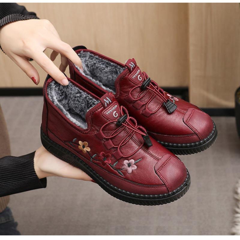 

Winter velvet warm beef tendon sole cotton shoes boots cloth shoes non-slip waterproof women s thickened snow boots 34