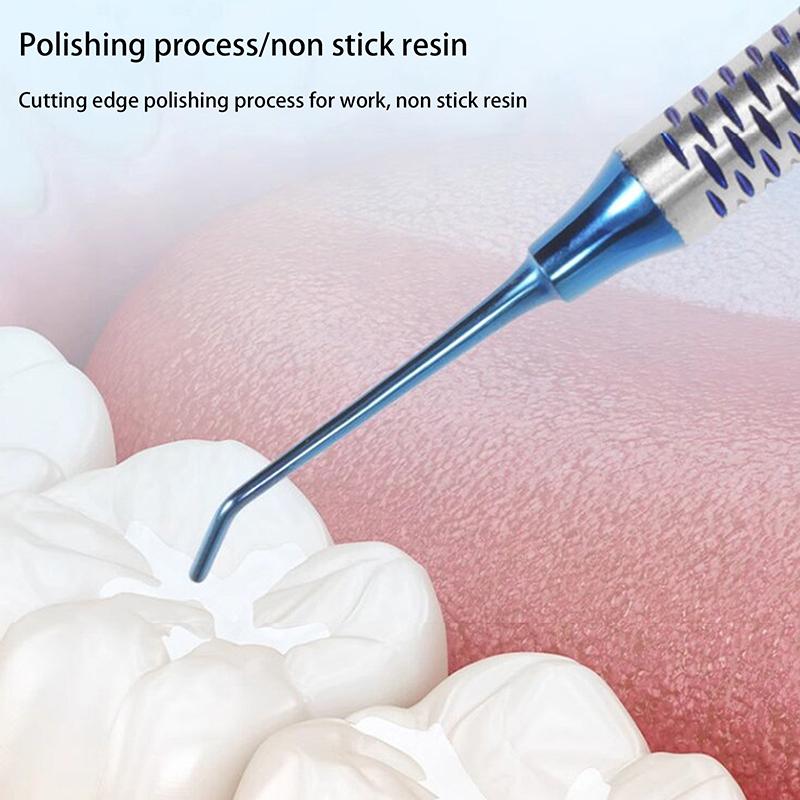 6Pcs Dental Composite Resin Filling Spatula Double Heads Mixing Carving Spatula Titanium Plated Head Filler