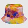 Neutral Summer Tie Dye Printed Fisherman Hat Outdoor Breathable Hat Sunshade