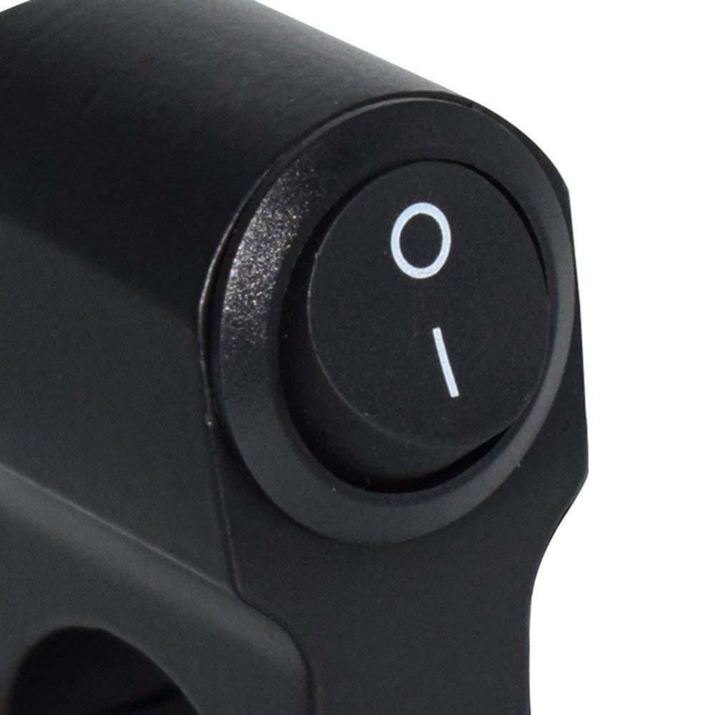Motorcycle Handlebar Headlight Switch Motorbike Fog Spotlight On/Off Switch Aluminum Alloy Switch For 12V 22mm Scoote
