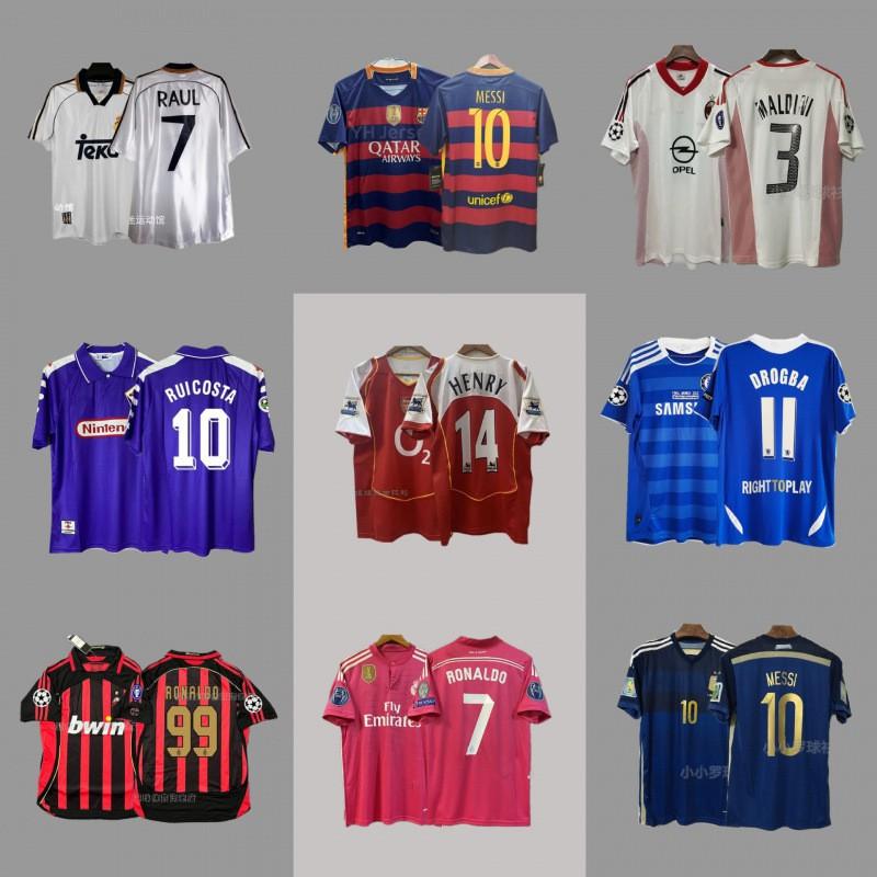 Retro Football Jerseys AC Milan Spain Portugal Lampard Brazil National Team Cycling