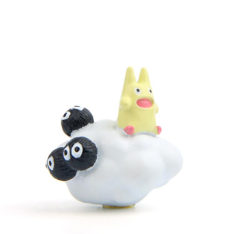 Cute Cartoon Cloud Totoro Girl Coal Ball Blue Cat Mini Model For Gift Giving And Home Decor