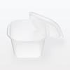 MUJI Microwaveable Food Containers with Pack of 2 Lids, Semi-Transparent, Square, 900mL, (MDP01A3S)