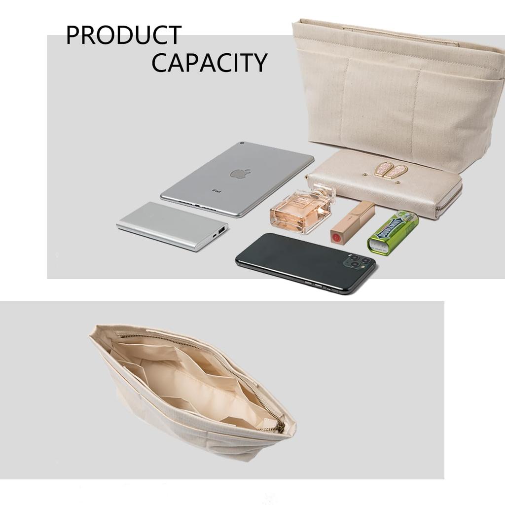 YONBEN Tote Bag Purse Organizer Insert, Handbag Organizer, Handbag Shaper, Handbag Liner Insert, Bag-in-Bag Divider Organizer Insert (Large)