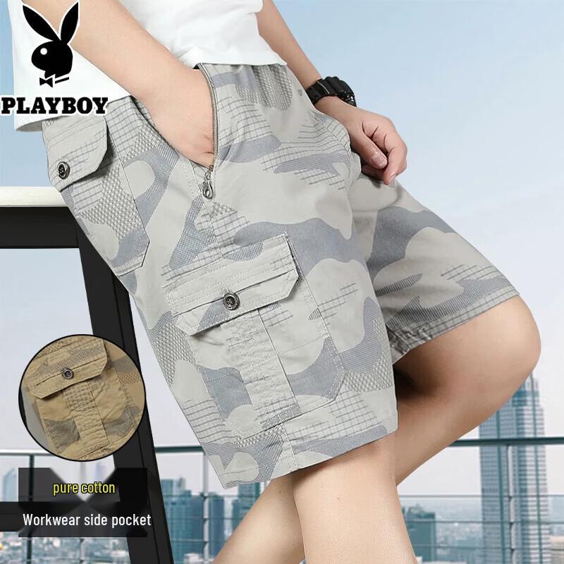 Playboy Men s Casual Cotton Cargo Shorts 2XL