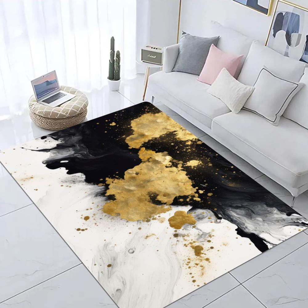 Black and White Abstract Painting Floor Mat Hallway Carpet Retro Multiple Choice Living Room Kitchen Rug Non-Slip Welcome Rug