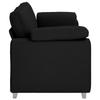 3 Seater Sofa Black 220 cm Fabric