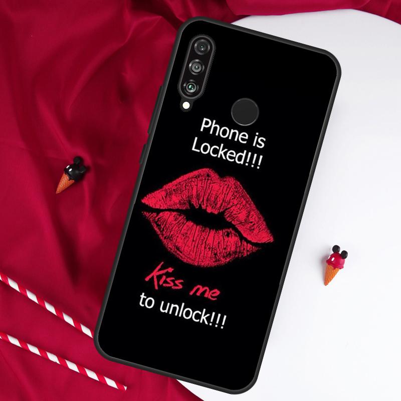 Kiss Me Lips Lipstick For Huawei Nova 12s 11i 12i 7i 8i Y73 Y70 Y90 Y60 Y72 Y61 Y91 9 10 SE P30 Pro P40 Lite Case
