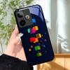 Für Realme GT7 5G Hülle Luxus Malerei Cover Gehärtetes Glas Handyhülle Für Realme GT 7 Fundas Harte PC Stoßfeste Schale Bumper