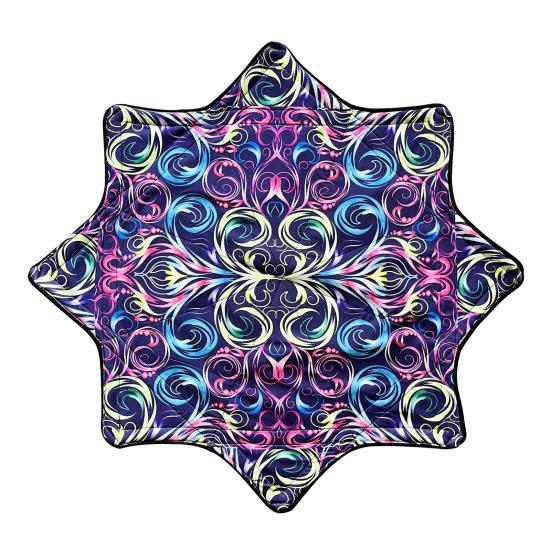 Flowstar Octagonal Scarf Juggling Toy for Beginners Double-Sided Print Cloth Fun Skill