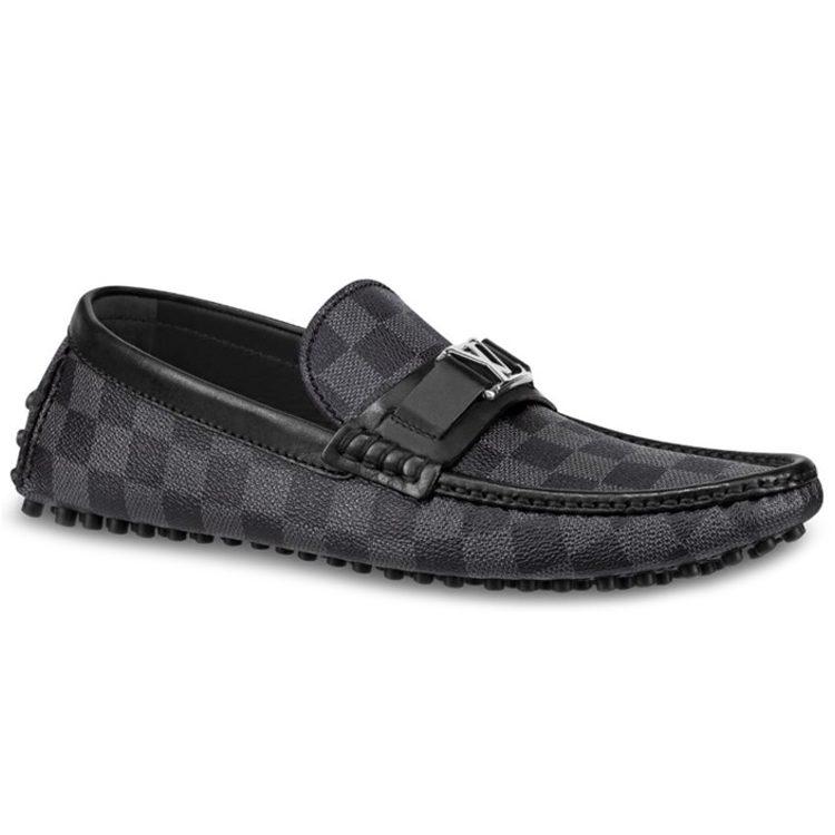 Louis Vuitton Hockenheim Leather Casual Shoes Men's Black 1A4OIF