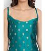 Women Designer Party Wear Sleeveless Cotton Silk Kurta Pant Dupatta Set