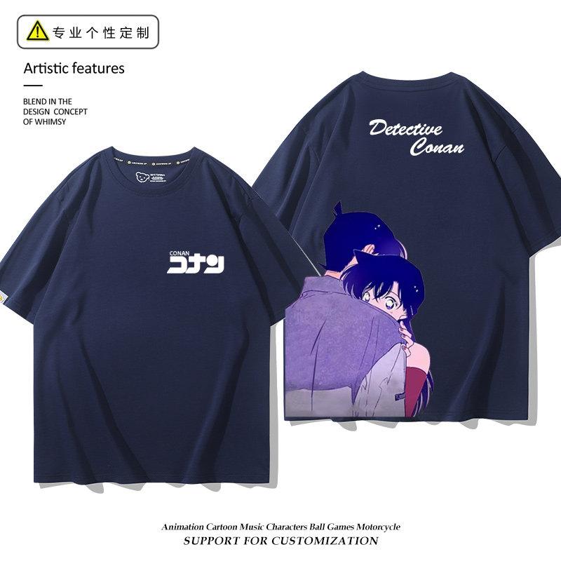 Detective Conan Anime Manica Corta Xiaolan Mouri Ran Stampata Nuova Moda Unisex e da Donna Indumenti Nuovi Casual Manica Corta