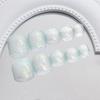 Summer Silver Glitter Flash Toenail Tips: Wearable, Removable European & American Manicure Nail Patches