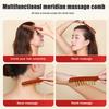 10-Teeth Copper & Wood Massager Comb For Head Meridian Therapy And Relaxation Golden Sandalwood Scraping Guasha Long Handle