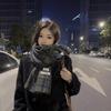Autumn and winter atmosphere imitation cashmere scarf women's warm retro student long shawl cold scarf men