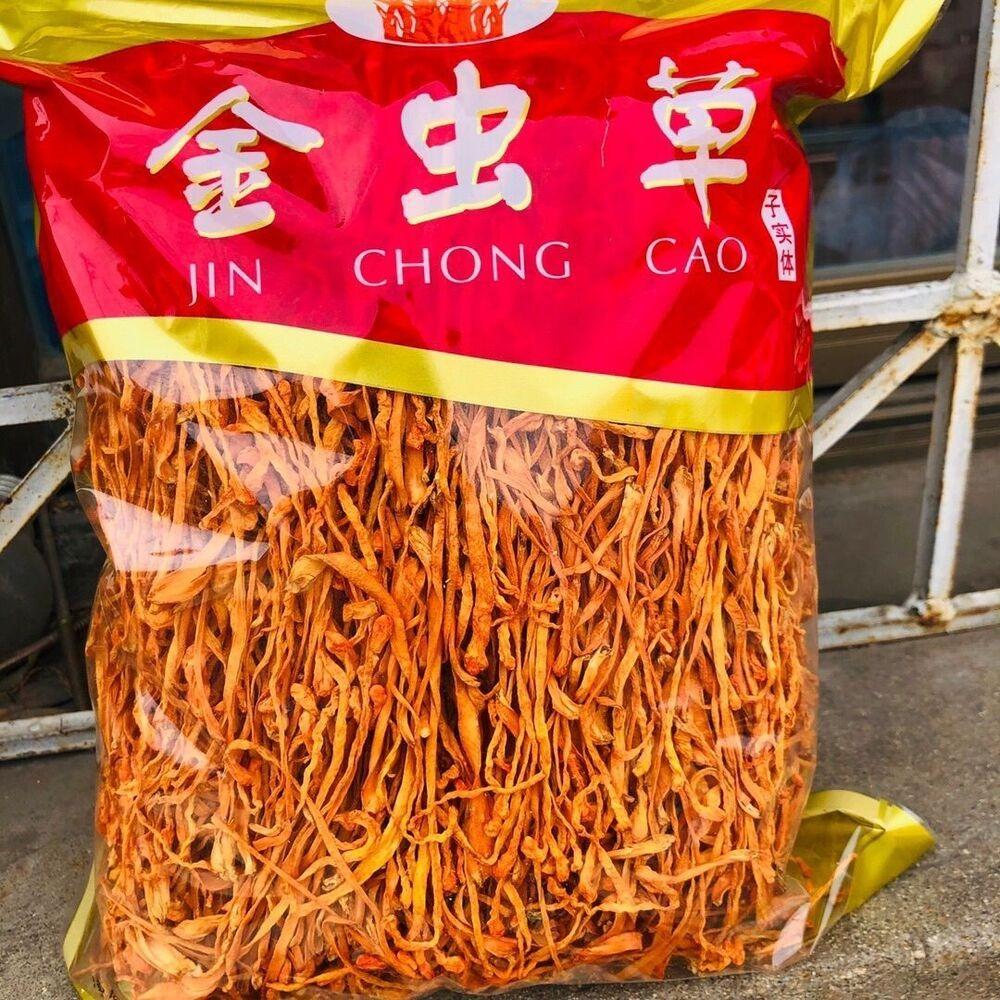 500g Čínská sušená bylina Jin Chong Cao Cordyceps Militaris