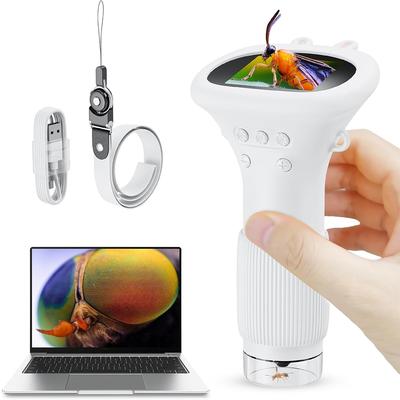 Microscope for Kids Children Microscope with 2 Inch Screen Mini Handheld Microscope Camera Christmas Birthday Gifts