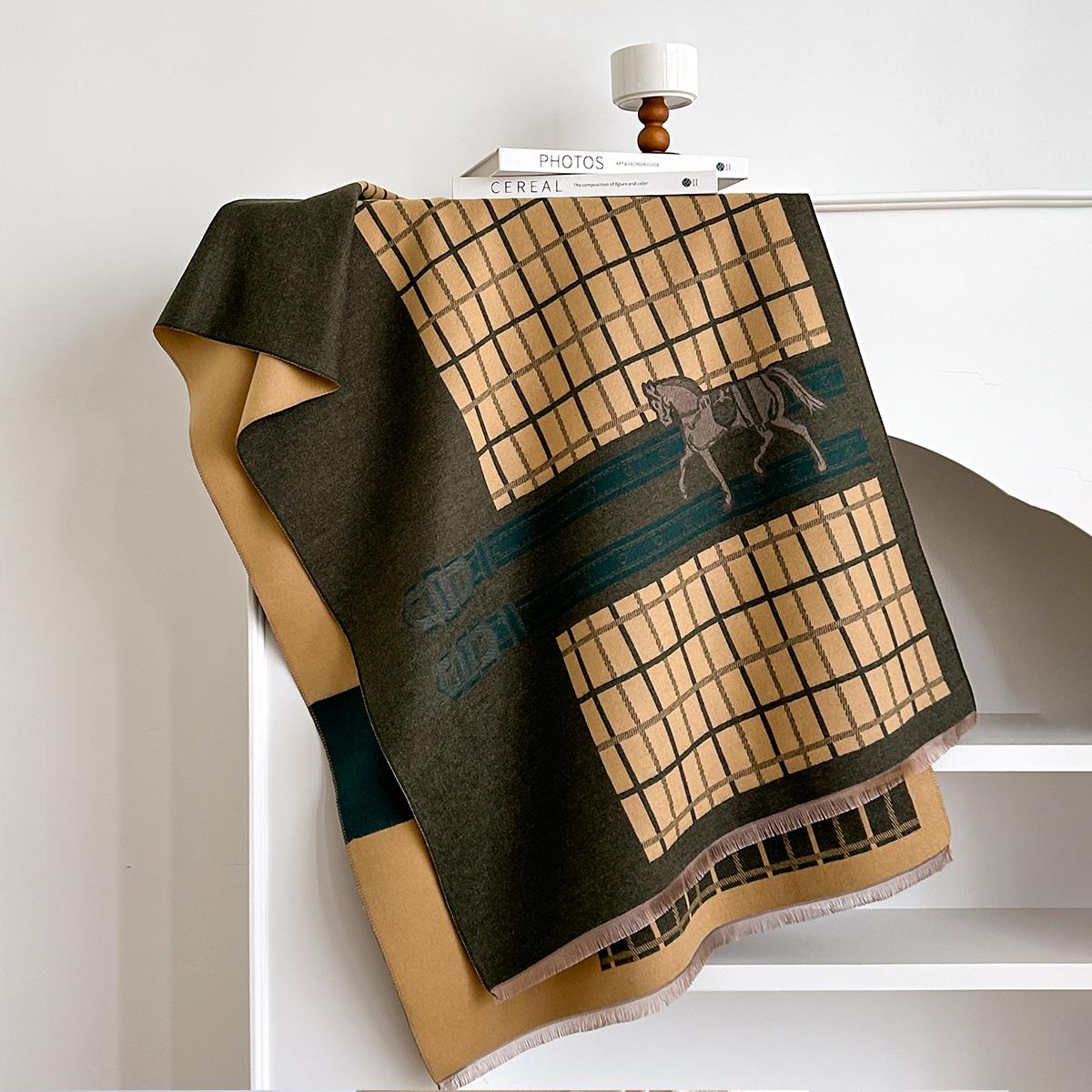 

Winter Imitation Cashmere Scarf Women Female Warm Pashmina Shawls Wrap Scarves Blanket Thick Ladies Bufanda Design