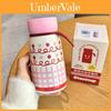 Petite Bouteille Isotherme Mignonne à Pois Avec Poignée Pour Filles, Usage Voyage et Bureau