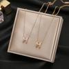 Full Diamond H Letter Pendant Titanium Steel Fashion Clavicle Necklace For Women