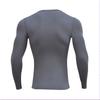 Li Ning Plain Logo Print Sports Training Tight Quick-Dry Fitness Shirt Men tops Gray AUDR023-4