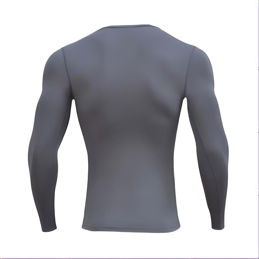 Li Ning Plain Logo Print Sports Training Tight Quick-Dry Fitness Shirt Men tops Gray AUDR023-4