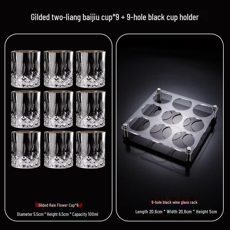 Gilded Crystal Spirits Glass