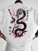 Printed Tshirt For Unisex New Summer Fashion Japanese Dragon Samurai Sword Cherry Blossom Printed Tee Machine Washable S2xl