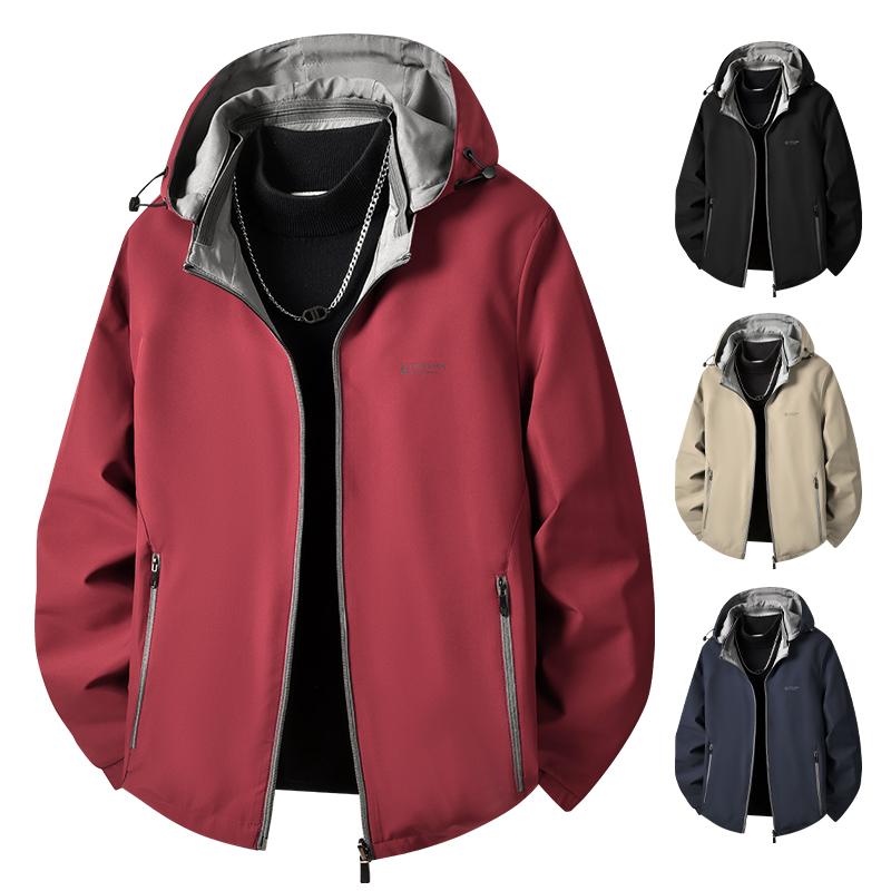 

Весна 2025 Новая мужская куртка Повседневная Дышащая Удобная Двусторонняя куртка S красный