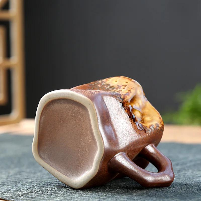 270ML Ceramic Coffee Cups Retro Coarse Pottery Cups Creative Home Mugs Office Cups Gifts Living Room Coffee Table Decoration