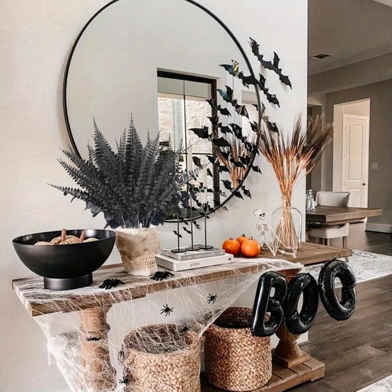 3PC Black Home Decorations Fake Plants Halloween Decor Artificial Leaves Atmosphere Multiple Options Available