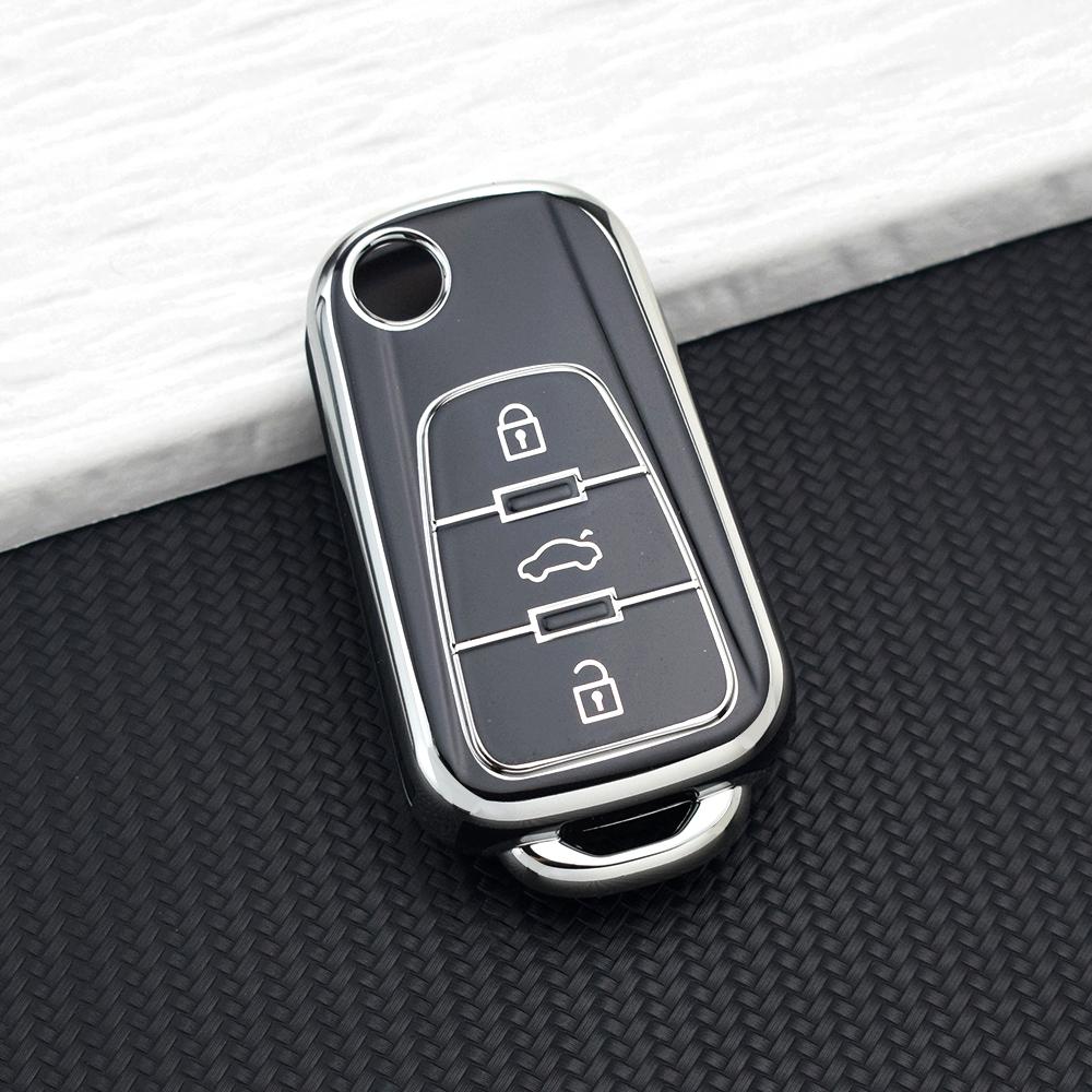 

3 Buttons Premium Soft TPU Car Key Fob Protective Cover Shell for MG ZS MG6 MG5 GT MG3 GS MG7 350 360 750 Roewe RX5 Keychain